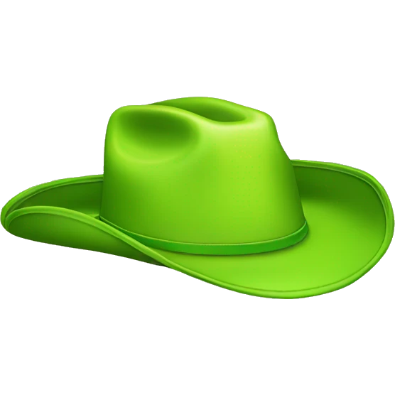 Lime green cowboy hat emoji