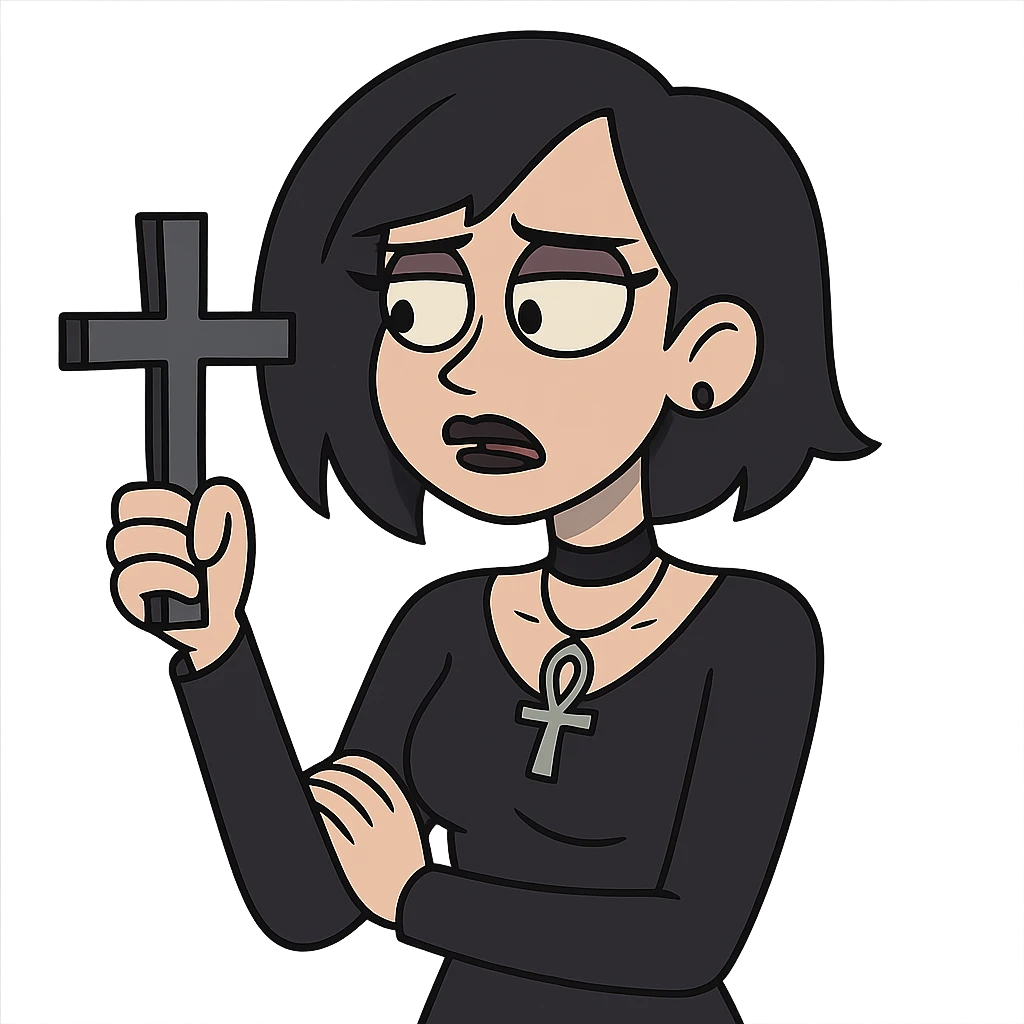 goth cross emoji