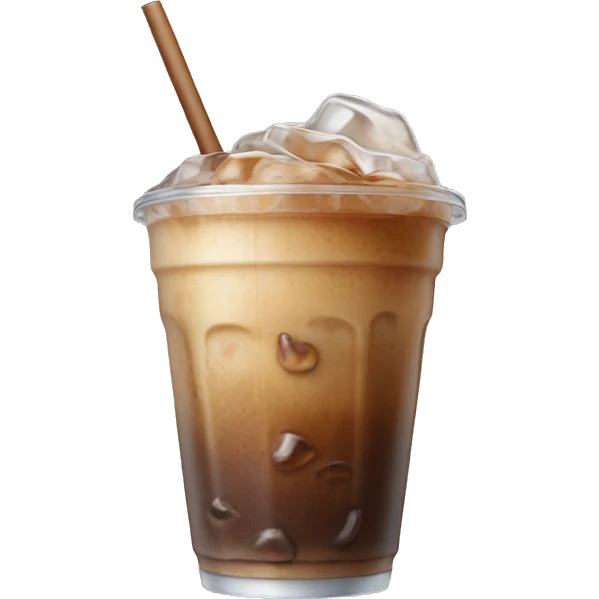 Iced coffee with straw emoji