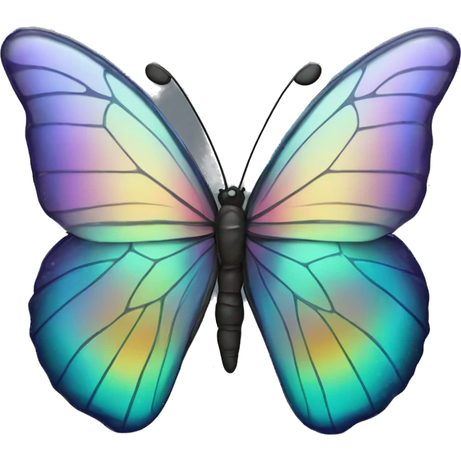 Iridescent glass butterfly emoji