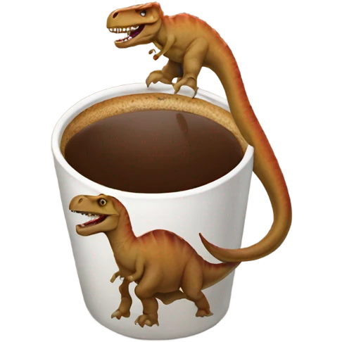 dinosaur coffee emoji