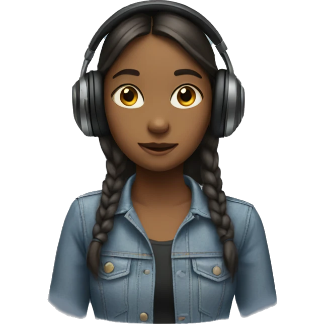 girl with headphones emoji