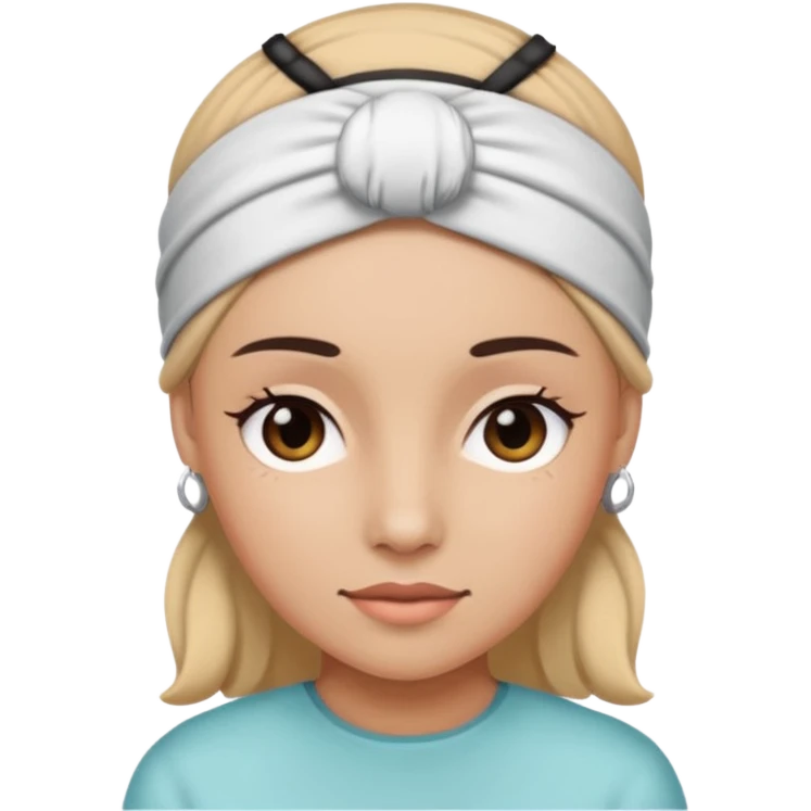 a woman wearing a headband emoji