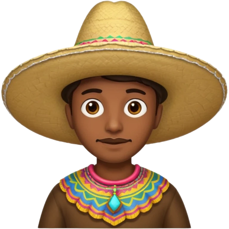 My friend with a sombraro on her head shes brown emoji
