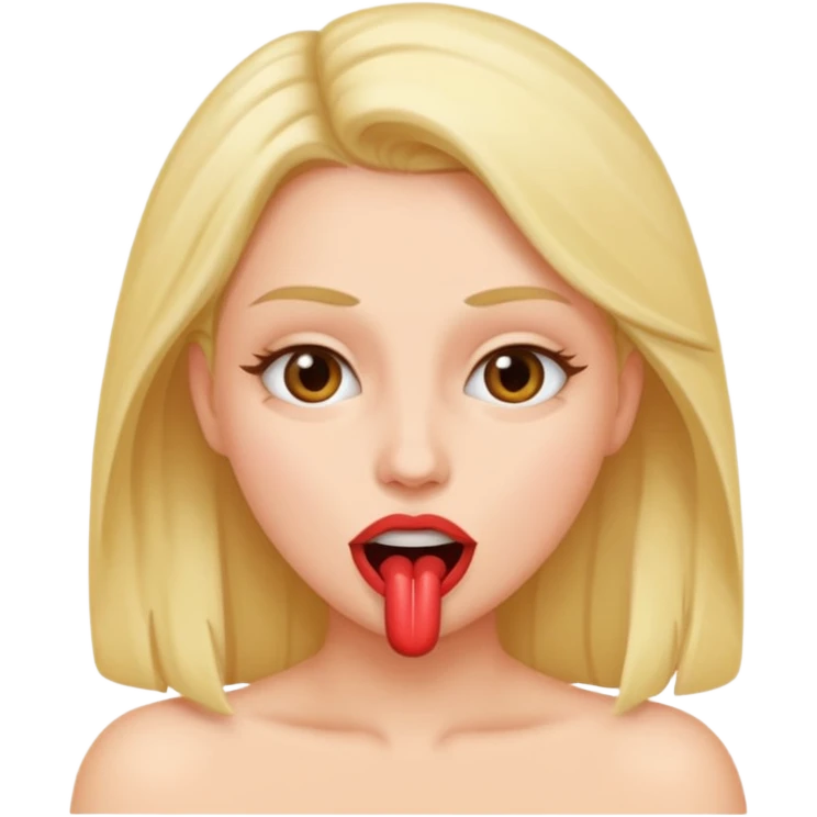 Женщина делает минет emoji