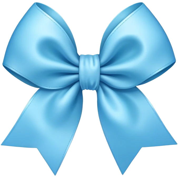 light blue bow emoji