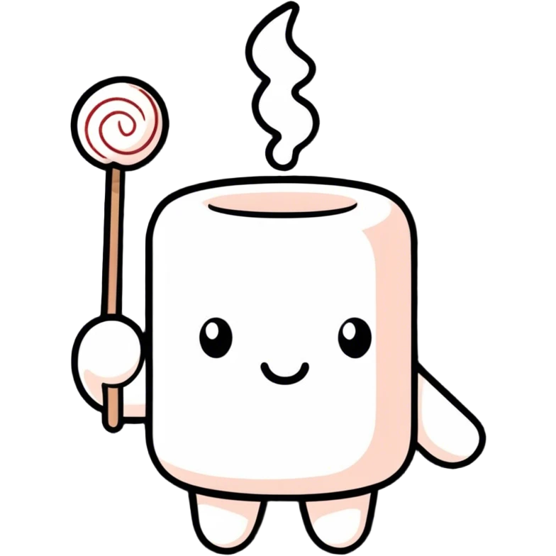 marshmallow holding a marshmallow  emoji