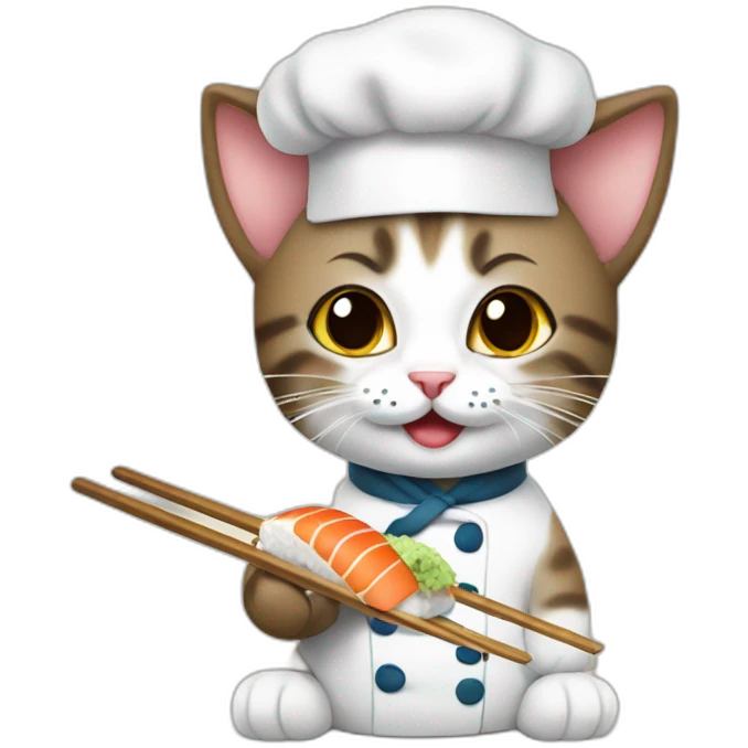 kitten sushi chef emoji