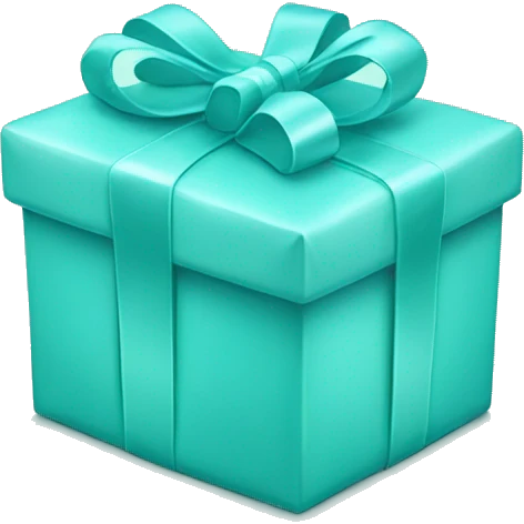 Tiffany blue present emoji