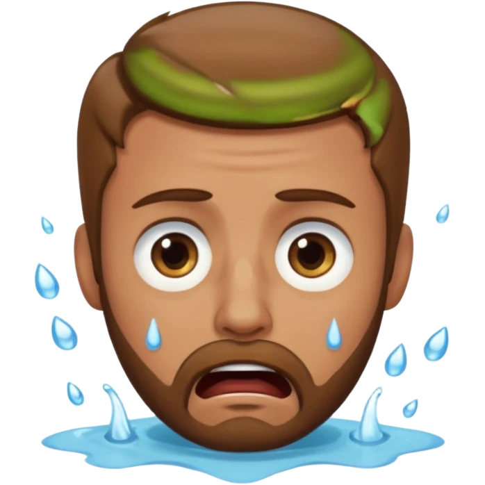 A man with light brown hair and a short brown beard making a wah cry face emoji