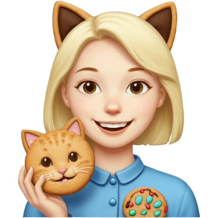 Eating cat emoji