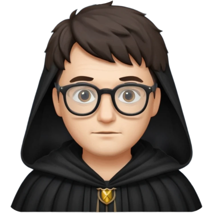 Man with glasses in cloak emoji