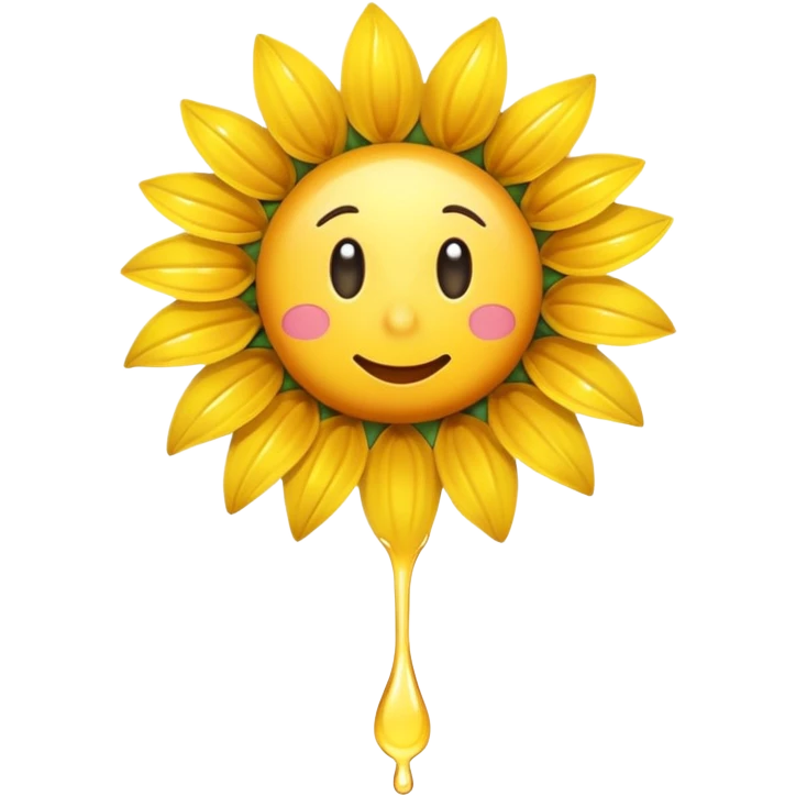 dripping sun flower  emoji