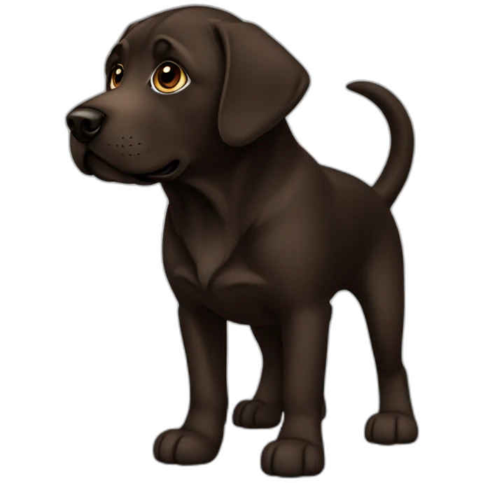 Labrador Dark brown emoji