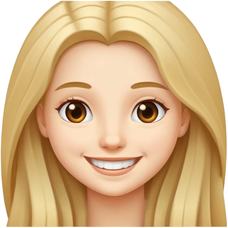 smiling girl with long hair emoji