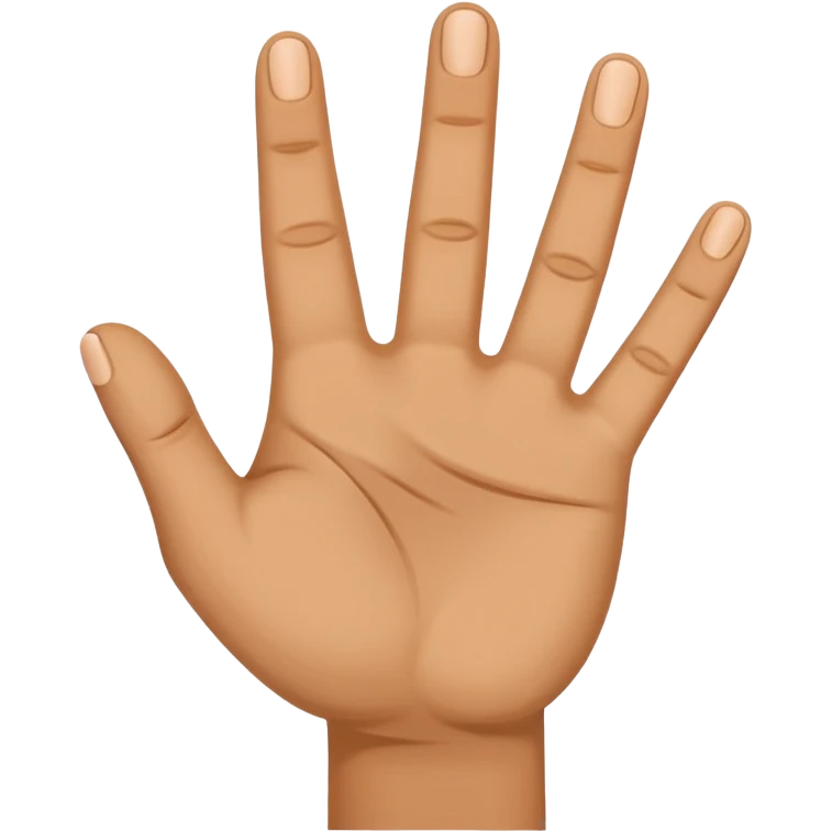 W hand sign 5 fingers emoji