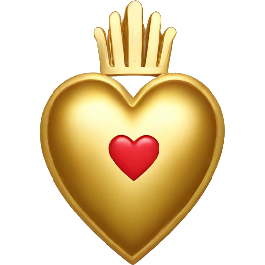 gold sacred heart emoji