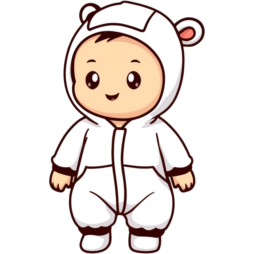 adorable baby in a onesie emoji