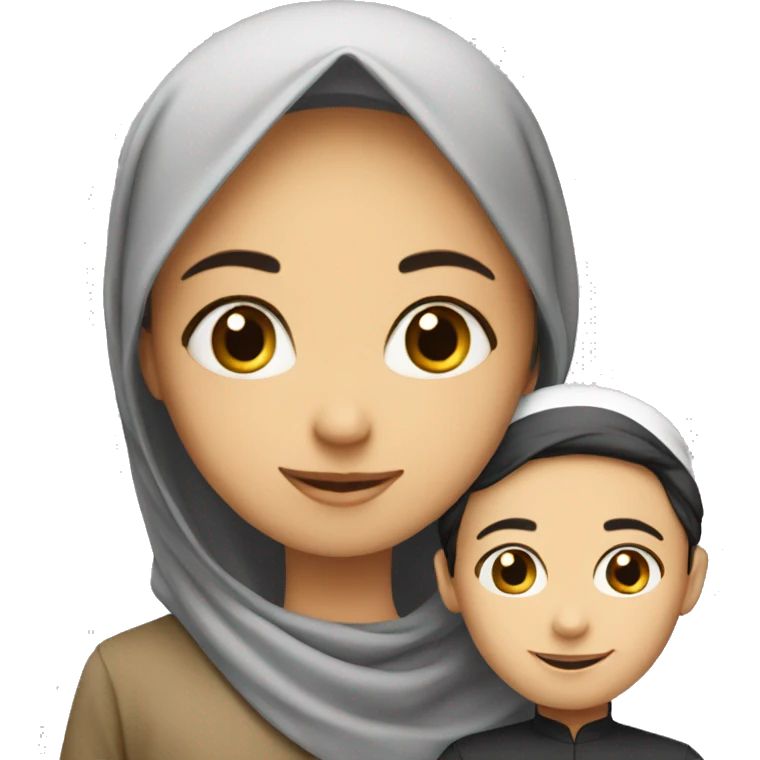 a beautiful Muslim girl with a handsome Muslim boy emoji