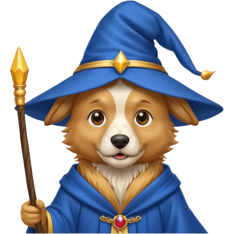 Dog wizard emoji