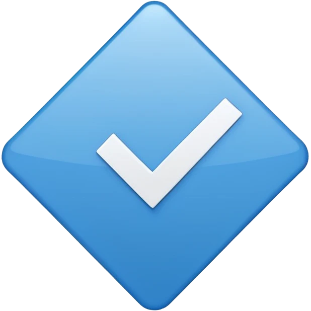 белая галочка в синем фоне ромб скопировать в текст emoji