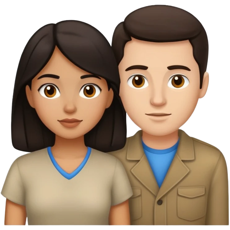 hispanic girl and white guy missing emoji