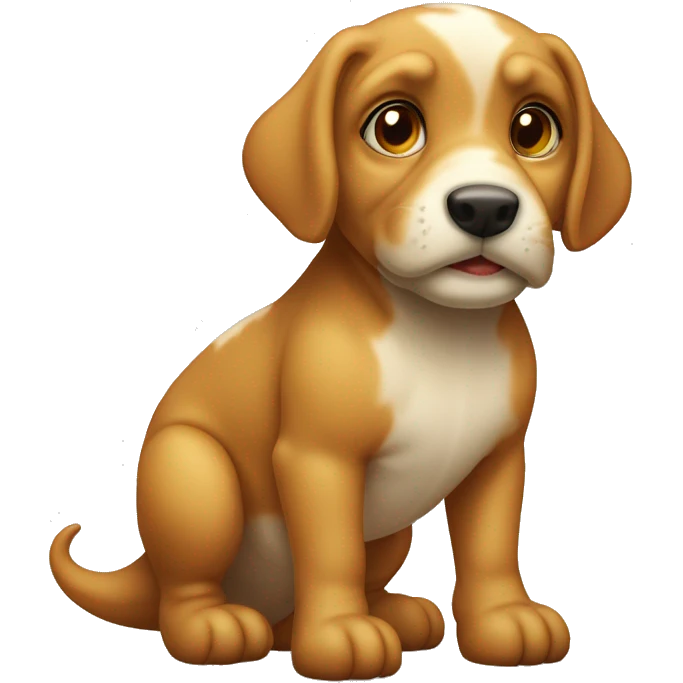 Um dinossauro com uma fantasia de cachorro  emoji