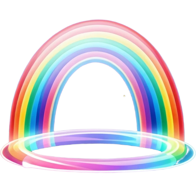 a beautiful romantic rainbow sparkling light trail magical emoji