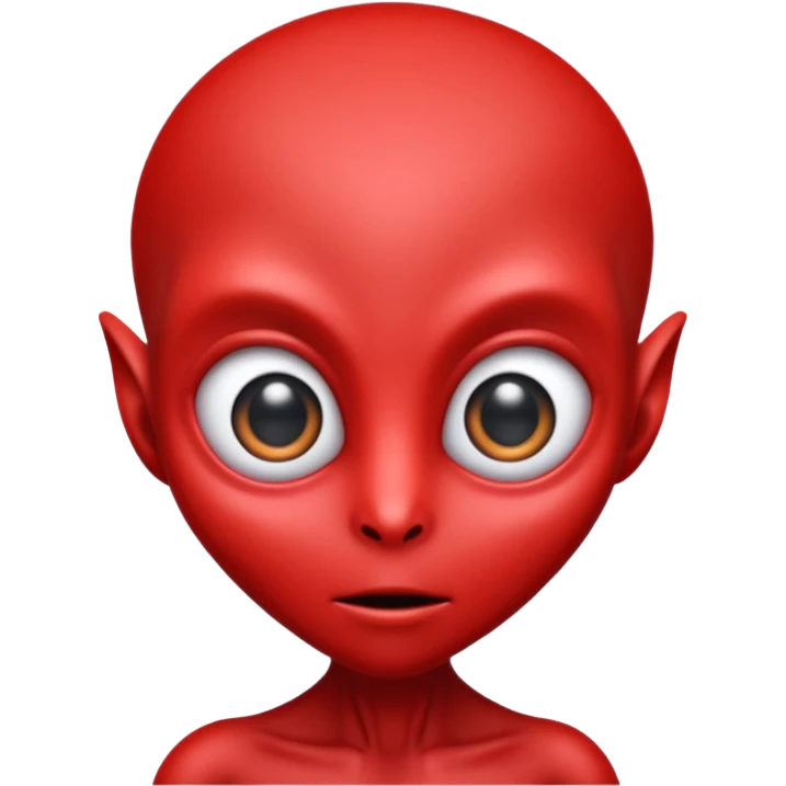 red alien emoji