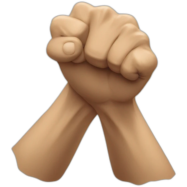Two colliding fists. emoji