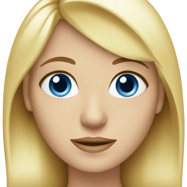 Blonde woman, blue eyes, shopping  emoji