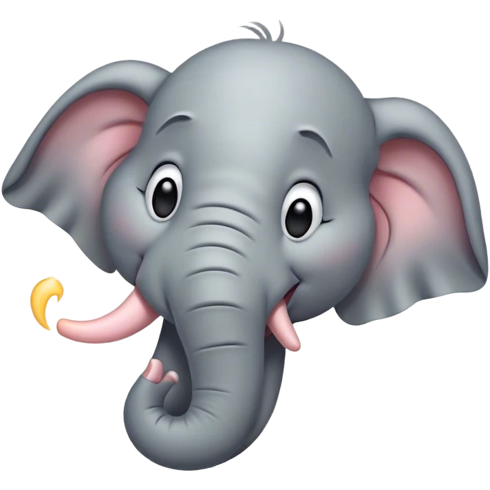 Cinematic Cute Yawning Elephant Portrait Emoji, Head tilted slightly with a dramatic, wide-open yawn, showcasing a soft, wrinkled gray hide with gently drooping ears and large, sleepy eyes, Simplified yet irresistibly adorable features, highly detailed, glowing with a soft, cozy glow, high shine, relaxed yet expressive, stylized with a touch of tender whimsy, bright and endearing, soft glowing outline, capturing the essence of a drowsy yet affectionate elephant, so drowsy it feels like it could stretch out of the screen and curl up for a nap! emoji