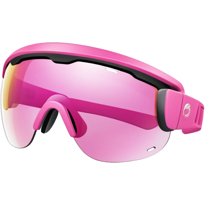 chunky pink sport sunglasses with protective visor lens, substantial build emoji
