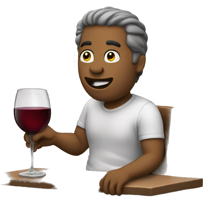 Relax sipping wine emoji