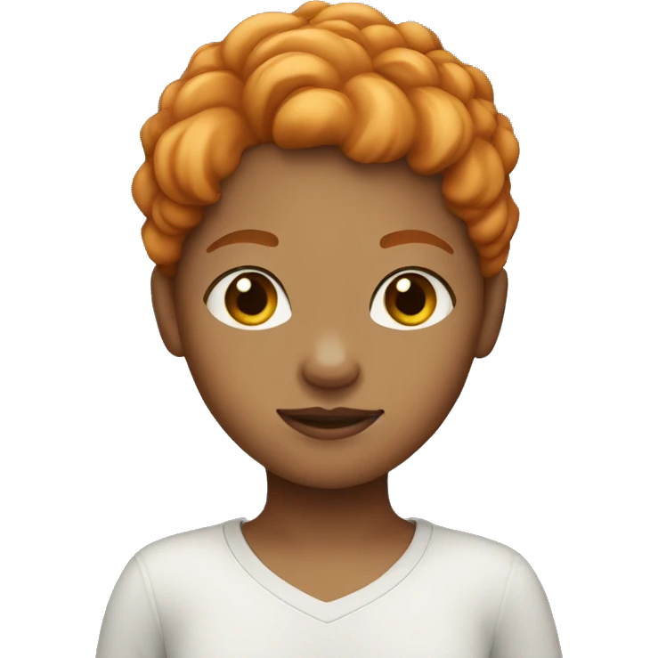 A light skin ginger girl  emoji