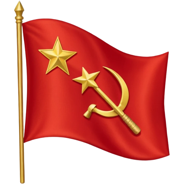 The flag of the Soviet Union (USSR) emoji