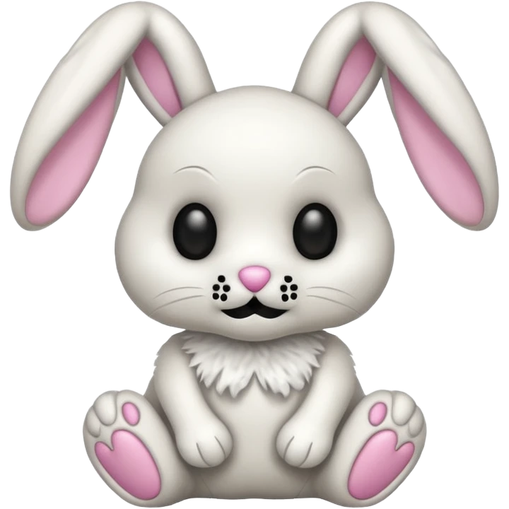 Emoji d'une peluche lapin squelette emoji