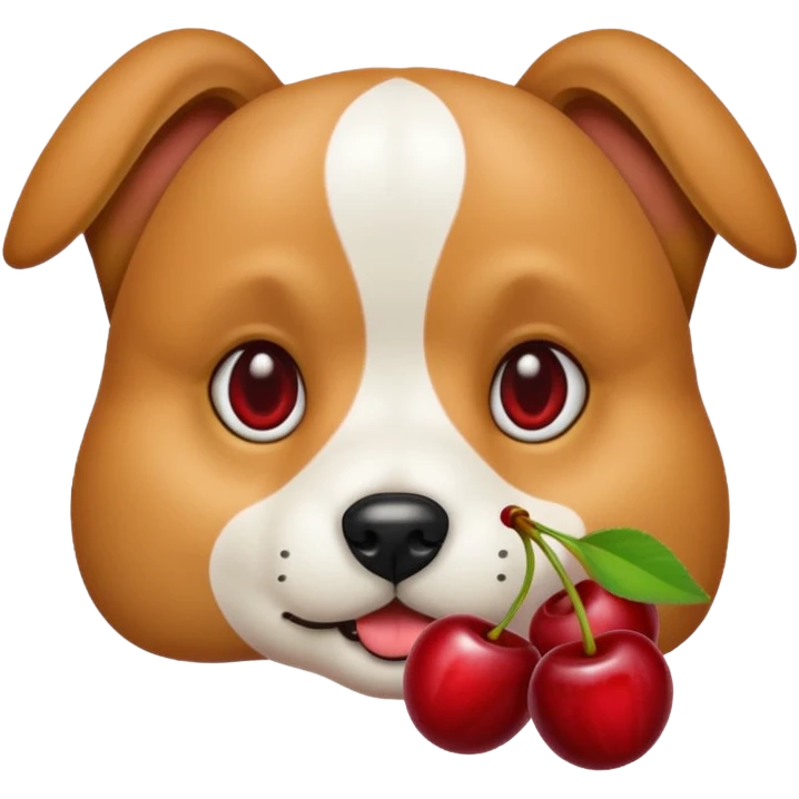 dog with cherries emoji