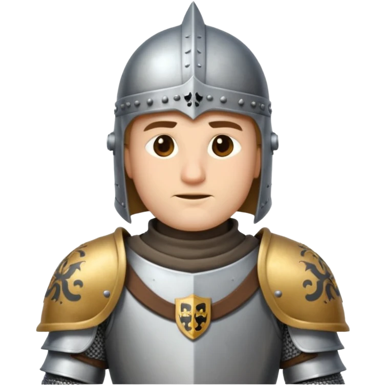 Hazme el emoji de un caballero medieval con actitud muy masculina en diversos estados de animos de los caballeros teutonicos saludando emoji