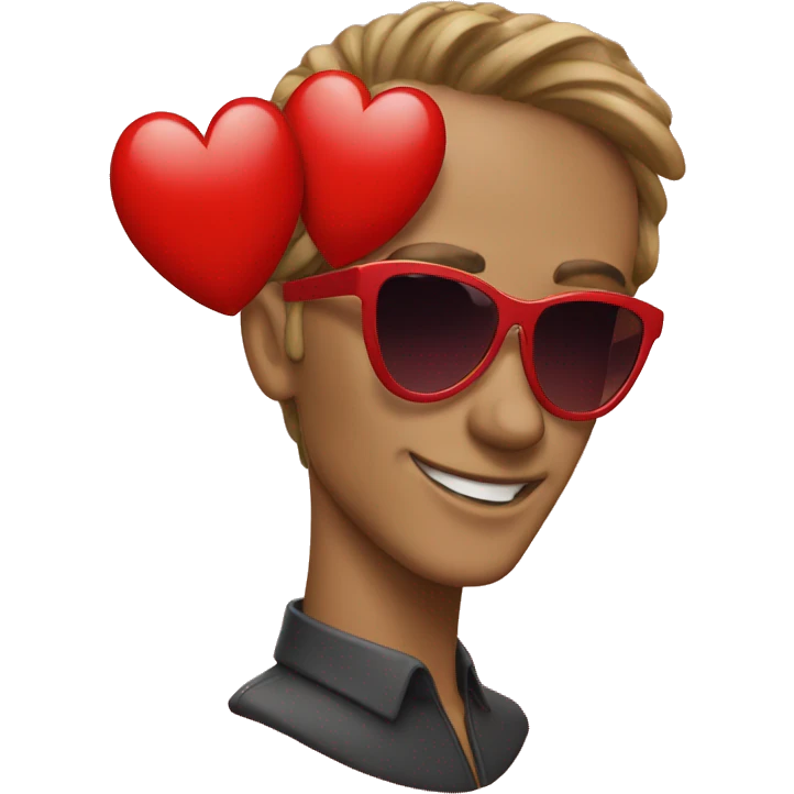 Red heart sunglasses  emoji