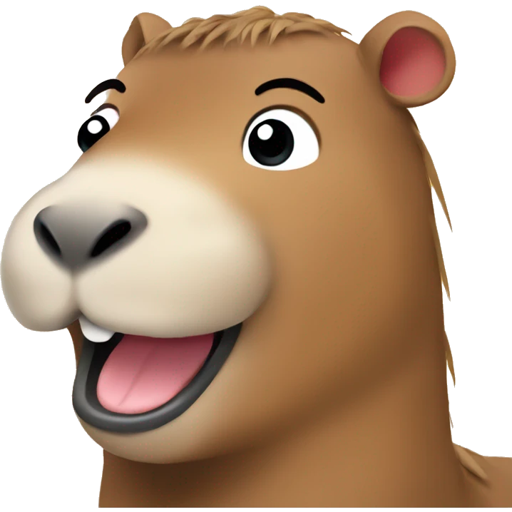 Happy Capybara with a YouTube channel  emoji