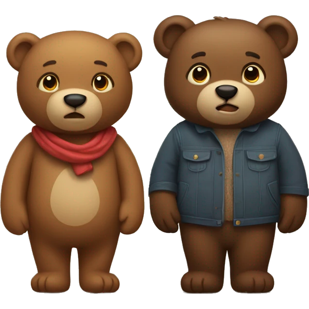 Bear and tedy bear emoji