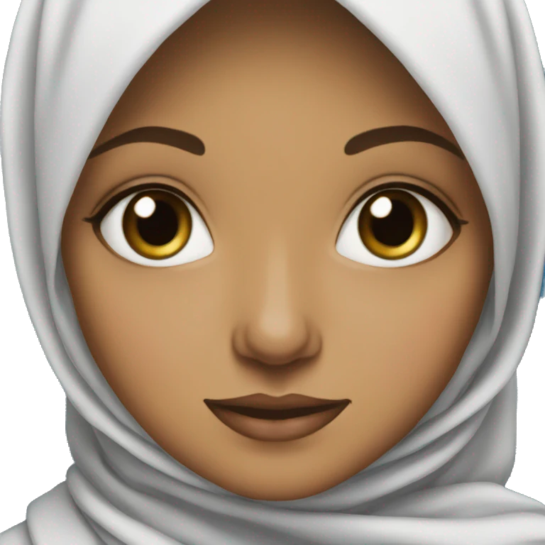 Hijabi with blue eyes emoji