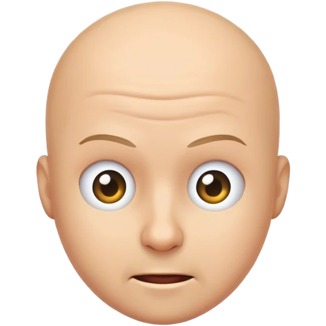 Going bald emoji
