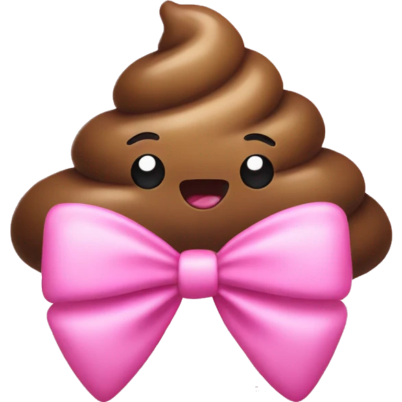 Poop woth a pink bow emoji