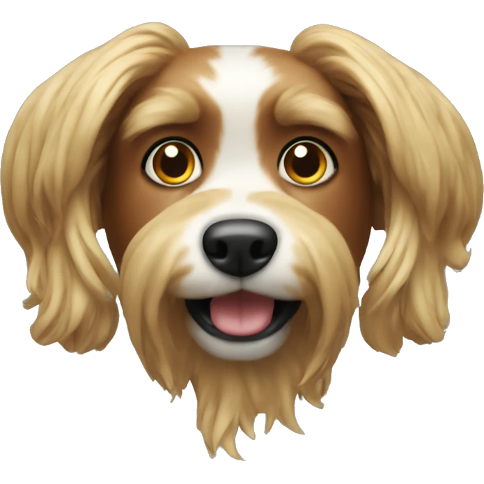 Toy wired hair dog emoji