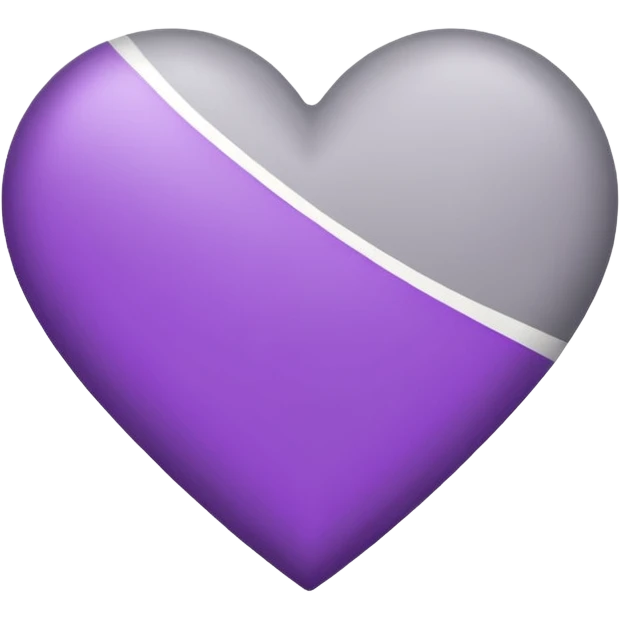 A heart with the asexual pride colors emoji