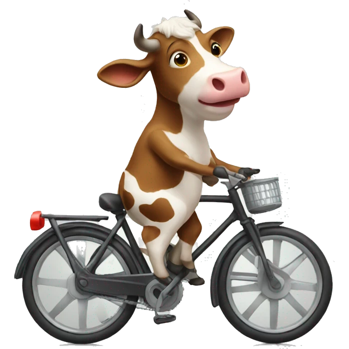 A cow on the bike  emoji