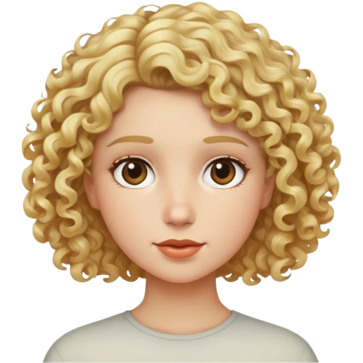 curly blond short hair emoji