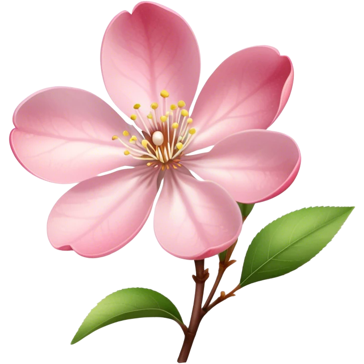 single light pink Apple blossom, straight stem emoji